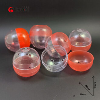 50 Stuks 1.89*2 Inch Half Transparant Clear Color Plastic Vending Lege Speelgoed Capsules 48*52mm