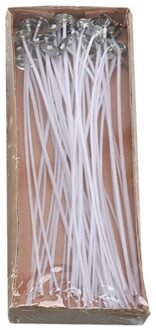 50 Stuks 13Mm Houten Wick Kaars Met Onderhouder Tab Kaarsenlont Core Voor Diy Kaars Maken Pick Levering Soja parffin Wax 17cm 50stk