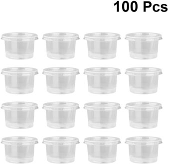 50 Stuks 140Ml Wegwerp Container Clear Portie Cups Kommen Met Deksels Voor Mousses Saus Gelei Yoghurt afbeelding 1 1