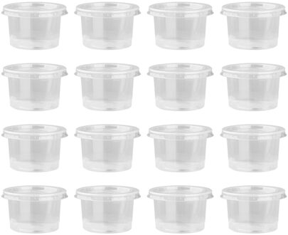 50 Stuks 140Ml Wegwerp Container Clear Portie Cups Kommen Met Deksels Voor Mousses Saus Gelei Yoghurt afbeelding 1