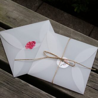 50 Stuks 16*16Cm Vierkante Doorschijnende Wit Perkament Papier Uitnodiging Envelop Diy Uitnodiging Creatieve Envelop Sjaal Verpakking