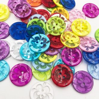 50 Stuks 22Mm Mix Kleur Plastic Knoppen Kinderen Apparel Supplies Naaien Accessoires Diy Scrapbooking PT342
