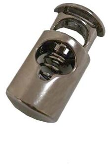 50 Stuks 24*12Mm Grote Ovale Metalen Legering Stoppers Toggle Cord Sloten Koord Lock Met 6Mm Gaten 4 Kleuren zwart nickle