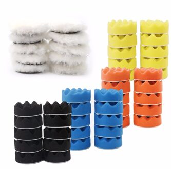 50 Stuks 3 "Inch 80mm Buffing Polijsten Spons Pads Kit Voor Auto Polijstmachine YHQ