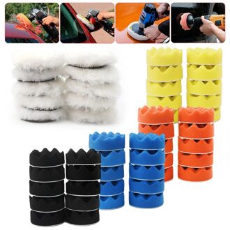 50 Stuks 3 "Inch 80Mm Buffing Polijsten Spons Pads Kit Voor Auto Polijstmachine