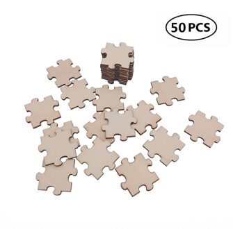 50 Stuks 30 Mm 1.18 Inch Unfinished Hout Puzzel Stukken Hout Houten Puzzel Gebouw Voor Grijpende, Tetris, bruiloft, Familie Verjaardag