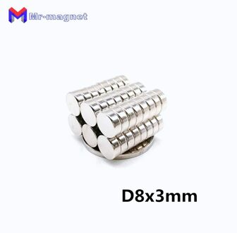 50 stuks 8x3mm permanant neodymium 8x3 magneten D8x3mm N35 met Nikkel plating magneet 8mm x 3mm, 8*3mm magneet 8x3