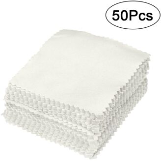 50 Stuks 8X8 Cm Sieraden Schoonmaakdoekje Polijsten Doek Voor Sieraden Schoonmaken