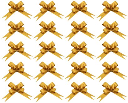 50 Stuks 9Cm Mooie Bowknots Met Sneeuwvlok Patroon Kerst Decoratieve Bowknots Geschenkdoos Bows Strik Lint (Re gouden