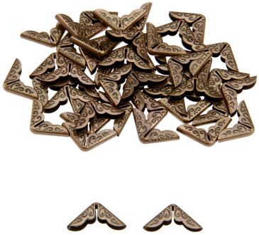 50 Stuks Antieke Bronzen Boek Hoek Scrapbooking Photo Albums 'S Corner Protector Decoratieve Beugel Voor Meubels Hardware