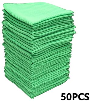 50 Stuks Auto Microvezelreinigingssysteem Towelsautomobile Motorfiets Wassen Glazen Wassen Doek Auto Detailing Cleaning Tool Grijs