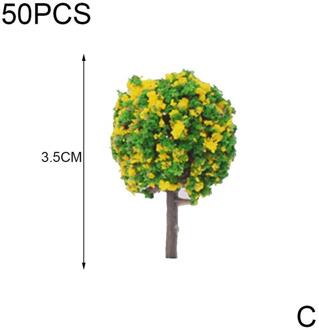 50 Stuks Bloem Model Trein Ronde Bomen Bal Vormige Landschap Kleuren Schaal Landschap 1/87 Gemengde K7W9