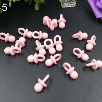 50 Stuks Clear Acryl Mini Fopspenen Baby Shower Decorations Gunst Meisje Jongen Game Decor Verjaardag Feestartikelen Gunst room roze