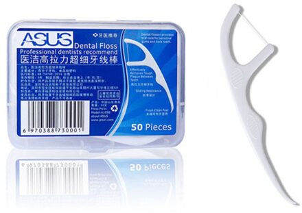 50 Stuks Dental Floss Bleken Picks Tandenstokers Tanden Plakken Gebitsreiniging Interdentale Borstel Dental Floss Pick Mondhygiëne Care