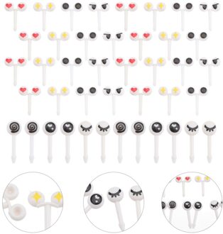 50 Stuks Diverse Cartoon Ogen Fruit Vork Voedsel Picks Dessert Fruit Picks Voor Voor Bento Sandwich Voorgerecht Fruit Pick Tandenstoker