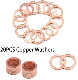 50 Stuks Diverse Koperen Ring Platte Ring Pakking Set Effen Seal Placemat Kom Plug Oliekeerringen Onderdelen Tool Fitting Hardware fastener 12 x 16 x 1