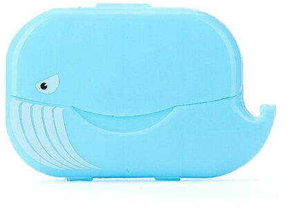 50 Stuks Draagbare Walvis Zeep Papier Wegwerp Mini Zeep Chips Leuke Cartoon Walvis Vorm Outdoor Mini Plastic Manual Zeepdispenser 02