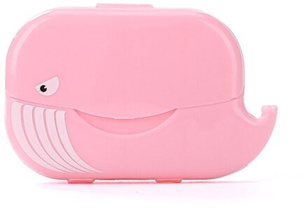 50 Stuks Draagbare Walvis Zeep Papier Wegwerp Mini Zeep Chips Leuke Cartoon Walvis Vorm Outdoor Mini Plastic Manual Zeepdispenser 03