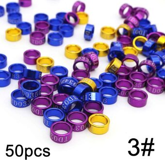 50 Stuks Duif Bands Vogel Voet Ring Soorten Identificeren Training Ringen Huisdier Vogel Label 9FF801694-3