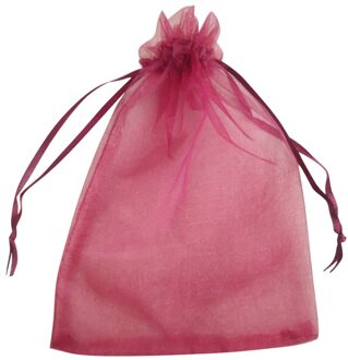 50 Stuks Fruit Plant Kwekerij Zakken Druiven Tuinieren Bescherming Trekkoord Netje Thuis Snoep Parel Opbergtas 17x23cm Rood