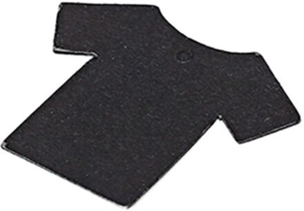 50 Stuks Handgemaakte Kleding Vorm Kraft Verpakking Label Voor Kleding Hangen Diy Kerst Wedding Party Decor Levert Kraft Prijskaartjes zwart