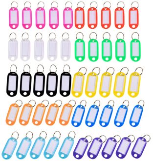 50 Stuks Handgemaakte Label Plastic Key Tags Diverse Sleutelhangers Id Tags Naam Card Label Бирки Для Ручной Работы