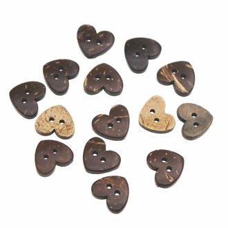 50 Stuks Hart Kokosnoot Knoppen Natuurlijke Knoppen Ambachten En Scrapbooking Naaien Accessoires Botone 10mm 50stk