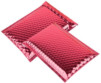 50 Stuks Heldere Rode Bubble Mailers Waterdicht Enveloppen Self Seal Tassen Mailer Dikker Gealuminiseerd Film Mailing Zak 18x23cm use 16x23cm