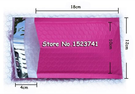 50 Stuks Kleine Size Gekleurde Poly Bubble Mailers Bubble Enveloppen Bubble Gevoerd Poly Mailer Tas roos rood