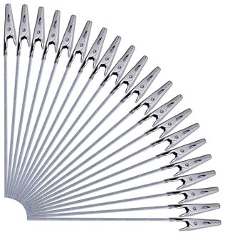 50 Stuks Metalen Draad Alligator Klem Lange-Tailed Alligator Clip Sluiting Plaats Kaarthouder Tafel Nummer Houder (4.7 inch/120Mm)