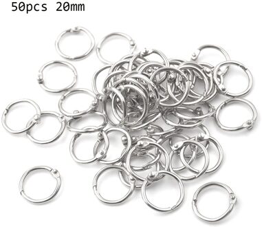 50 Stuks Metalen Ringband Nietje Boek Bindmiddel Albums Losbladige Boek Hoops Loose Leaf Ring Sleutelhanger Kantoor Binding levert
