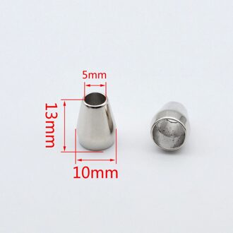 50 stuks Metalen Stopper Gesp Hoed Rope Cord End Jas Band Decor Koordvergrendeling Clip Sluiting DIY Naaien Joggingbroek Kleding accessoires zilver