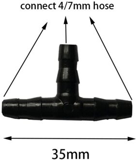 50 Stuks Micro Drip Irrigatie 1/4 Inch Barb Tee Connector Tuin Gazon Water Systeem 4/7 Mm Slang Connector