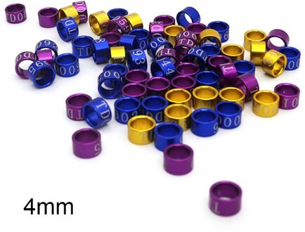 50 Stuks Mix Kleur Vogel Voet Ring Bands Clip Op Been Ringen Voor Duif Duif Kuikens P31D 4