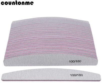 50 Stuks Nail Art Bestanden 100/180 Nagels Accessoires Gel Nagellak Polijsten Pedicure Manicure Buffers Nail Care Tools Lime Een ongle