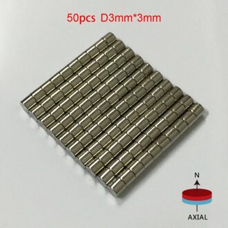 50 stuks/pak Mini N50 3*3 Mm Ronde Schijf Magneten Zeldzame Aarde Magneet Sterke Magnetische Materialen