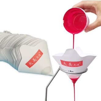 50 Stuks Papier Trechter Wegwerp Verf Filter Papieren Filter Netto Zuivering Filter Trechter 250 mesh