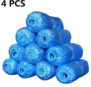 50 Stuks Plastic Wegwerp Waterdichte Schoen Covers Cleaning Overschoenen Outdoor Regenachtige Dag Tapijt Reinigen Familie Shoe Cover 4 stk