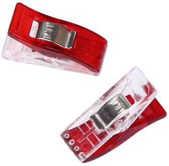 50 Stuks Plastic Wonder Kleding Clips Houder Voor Diy Patchwork Stof Quilten Craft Naaien Breien Kledingstuk Clips Klemmen # T5P Blauw