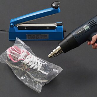 50 Stuks Pof Plastic Krimpfolie Zak Transparant Heat Seal Wrap Zak Voor Schoenen Doos 25cm by 40cm
