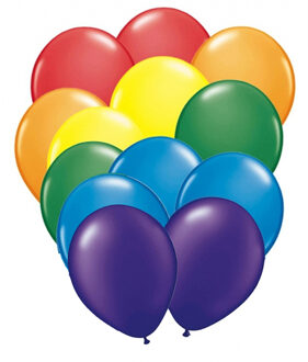 50 stuks regenboog ballonnen - Ballonnen Multikleur