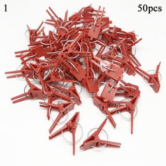 50 Stuks Ronde Mond Platte Mond Plastic Clips Komkommer Clips Groenten Aubergine Graft Clips Fix Groeien Rechtop Enten Tool 1