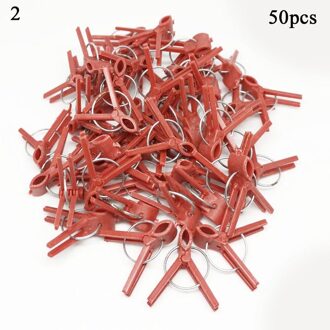 50 Stuks Ronde Mond Platte Mond Plastic Clips Komkommer Clips Groenten Aubergine Graft Clips Fix Groeien Rechtop Enten Tool 2