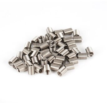 50 STUKS Schroefdraad Inserts M6 1.0 2.5D Roestvrij Staaldraad Helicoil Fasteners Hardware Reparatie Tools Schroef Mouw Set