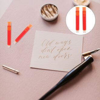 50 Stuks Universele Vulpen Inkt Sac Cartridges Pen Refill Kantoorbenodigdheden oranje