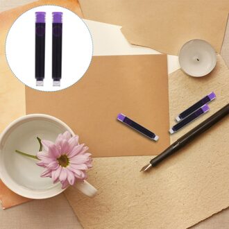 50 Stuks Universele Vulpen Inkt Sac Cartridges Pen Refill Kantoorbenodigdheden paars