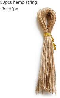 50 Stuks Vintage Kraftpapier Tag Hang Tags Wedding Birthday Party Candy Dozen Prijs Label Naaien Kleding Kledingstuk Tags 50stk hemp string