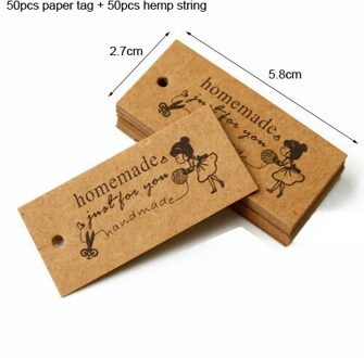 50 Stuks Vintage Kraftpapier Tag Hang Tags Wedding Birthday Party Candy Dozen Prijs Label Naaien Kleding Kledingstuk Tags Girl