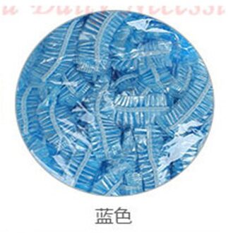 50 Stuks Wegwerp Douche Caps Hoed Badmutsen Elastische Waterdichte Douche Cap Resuable Lace Elastische Band Bad Haar Caps Hoeden 50stk blauw
