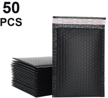 50 Stuks Zwart Poly Bubble Mailer Bubble Mailers Gevoerde Enveloppen Voor Verpakking Gevoerd Poly Mailer Self Seal Diverse Maten 15X20CM 50stk